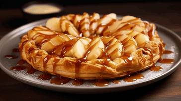 Rustic Apple Tart with Caramel Drizzle